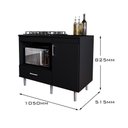 Ver imagem 5 de Kit 2 Balcão Cooktop Turim - Mdf-mdp 1 Porta e 1 Gaveta Preto - Movelove