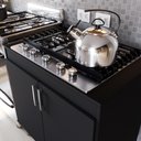 Ver imagem 6 de Kit 2 Balcão Cooktop Turim - Mdf-mdp 1 Porta e 1 Gaveta Preto - Movelove