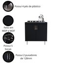 Ver mais imagens de Kit 2 Balcão Cooktop Turim - Mdf-mdp 1 Porta e 1 Gaveta Preto - Movelove