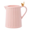 Ver imagem 4 de Leiteira de Cerâmica com Pássaro Colibri Dourado 200ml Rosa