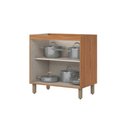 Ver imagem 3 de Módulos de Cozinha Henn Requinte Balcão Requinte C- 2 Portas S-tampo 80cm Nature-areia-henn