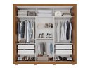 Ver imagem 3 de Guarda-Roupa Casal 3 Portas de Correr com Espelho e 4 Gavetas 185,5cm Multimóveis Cinamomo