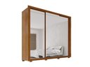 Ver imagem 4 de Guarda-Roupa Casal 3 Portas de Correr com Espelho e 4 Gavetas 185,5cm Multimóveis Cinamomo