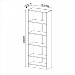 Estante 59,6cmx160cm 4 Prateleiras ME4141 - 5