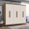 Guarda Roupa Antares 6 Portas Noce Bronze/OffWhite 100% MDF - Móveis Lanza - 1