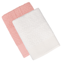 Ver imagem 1 de Kit 2 Toalha de Banho Capri Atlântica 100% Algodão Banhão 75x1,50 Cor:rosa Romã + Off White