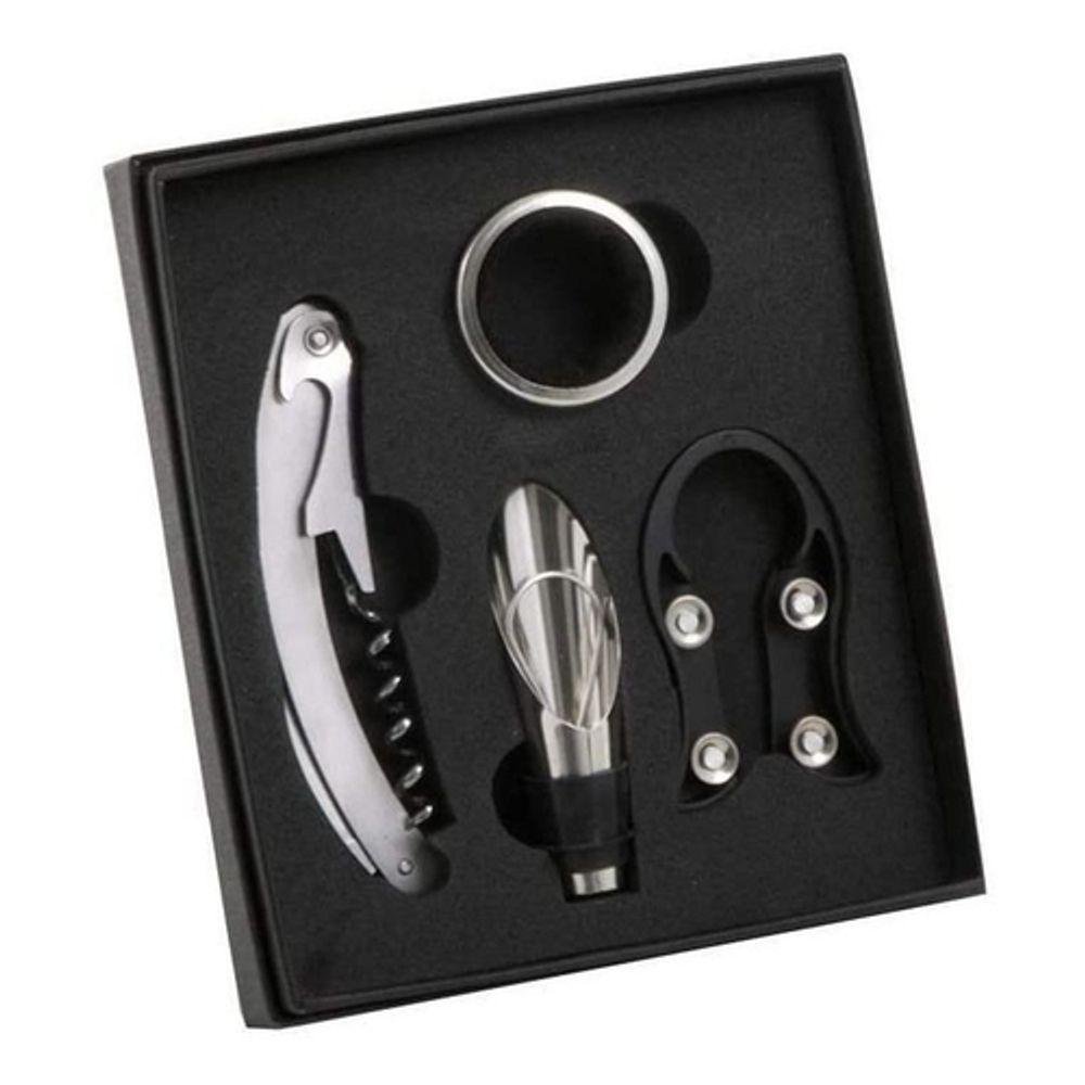 Abridor de Vinho em Aço Inox - Kit com 04 Peças - 2