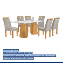 Ver imagem 7 de Conjunto Mesa Stella Ripada 170cm com 6 Cadeiras Stella Tampo Smart Plus com Vidro