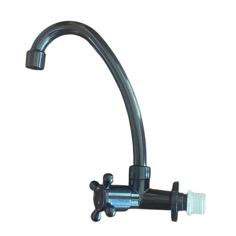 Torneira Cozinha Parede Bica Movel Abs Preta 1/2 - Hidrotec