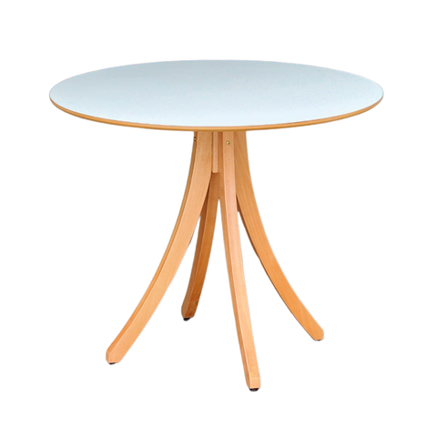 Mesa Redonda de Madeira 90cm Branca - Eco