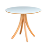 Mesa Redonda de Madeira 90cm Branca - Eco - 1