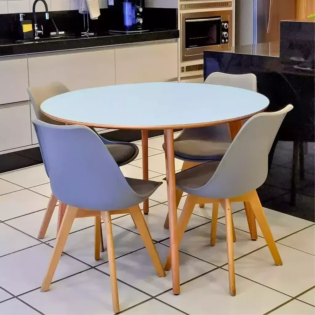 Ver imagem 3 de Mesa de Madeira Redonda 110cm Branca - Dina