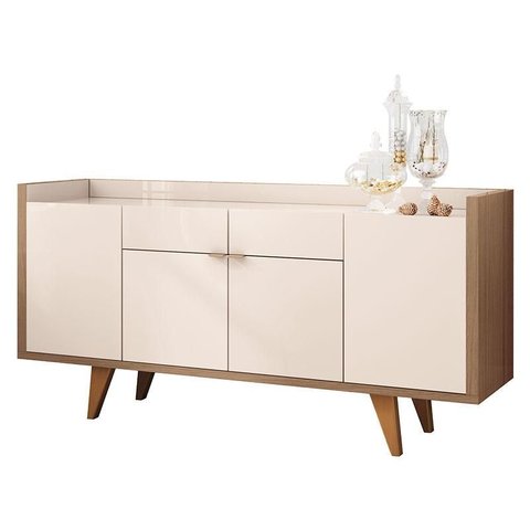 Buffet Melodia Off White Castanho - Hb Móveis