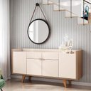 Ver imagem 5 de Buffet Melodia Off White Castanho - Hb Móveis