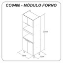 Ver imagem 4 de Paneleiro Torre Quente 4 Portas Hera  Móveis