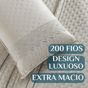 Ver imagem 3 de Cobri Leito de Luxo Super King London 200 Fios Bordado Inglês Nobless:caqui
