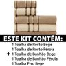 Jogo de Toalhas Classic 5 Peças Banhão + Rosto Algodão Emcompre Appel - 2