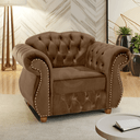Ver imagem 2 de Poltrona Chesterfield Merlô Via Encanto Veludo Marrom