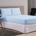 Ver imagem 2 de Protetor de Colção Queen Capa Impermeável 6 Cores Matelado Ultrassonico:azul