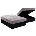 Ver imagem 1 de Cama Box Baú Casal: Colchão Anatômico Herval D45 / AG65 Black Double Face + Base CRC Suede Black(138