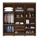 Ver imagem 3 de Guarda Roupa Roupeiro Casal Elegance 06 Portas 02 Gavetas Imbuia Rústico Vila Rica
