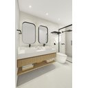 Ver imagem 6 de Porta Toalha Toalheiro de Rosto Banheiro 35cm em Aço Inox Black Matte Linha Tessália Stainless