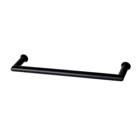 Porta Toalha Toalheiro de Rosto Banheiro 35cm em Aço Inox Black Matte Linha Tessália Stainless