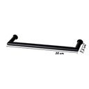 Ver imagem 7 de Porta Toalha Toalheiro de Rosto Banheiro 35cm em Aço Inox Black Matte Linha Tessália Stainless