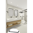 Ver imagem 3 de Porta Toalha Toalheiro de Rosto Banheiro 35cm em Aço Inox Black Matte Linha Tessália Stainless