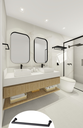 Ver imagem 3 de Porta Toalha Toalheiro de Rosto Banheiro 35cm em Aço Inox Black Matte Linha Tessália Stainless