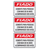 Combo 6 Placas De Sinalização Fiado Somente Para Pessoas C/ Mais de 90 Anos Acompanhado Dos Avós 30x - 1