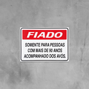 Ver imagem 3 de Combo 6 Placas De Sinalização Fiado Somente Para Pessoas C/ Mais de 90 Anos Acompanhado Dos Avós 30x