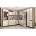 Ver imagem 1 de Armário De Cozinha Modulada 10pçs Com Tampo E Vidro Reflecta
