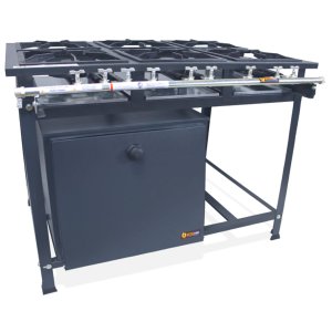 Fogão Industrial 6 Bocas Baixa Pressão 3QS 3QD P7 com Forno 126L