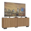 Ver imagem 1 de Rack para Tv até 50 Polegadas com 4 Portas Multimóveis Mp1072 Rustic/preto