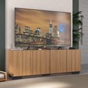 Ver imagem 2 de Rack para Tv até 50 Polegadas com 4 Portas Multimóveis Mp1072 Rustic/preto