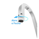 Ver imagem 7 de Torneira Lavatório Luxo Link Quadrada com Bico Acionador Cromada 1/4 de Volta Concept Metais 1073 Li