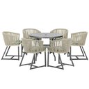Ver imagem 1 de Mesa e 6 Cadeiras e Noronha Preto E5 Trama Original Rami