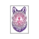 Ver imagem 2 de Quadro Decorativo - Lobo Mandala Pintura Anm023 Tela Canvas - 80x60cm