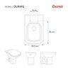 Assento Sanitario Poliéster Soft Close Dumas Branco para Vaso Eternit - 3