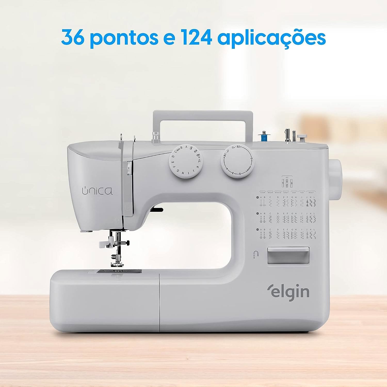 Máquina de Costura 36 Pontos Portátil Jx-4040 Única Elgin - 7