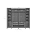 Ver imagem 4 de Guarda Roupa 6 Portas 2ESP Pés CB01T581 Kappesberg Can