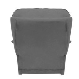 Poltrona Reclinável Elétrica Confortável Suede Cinza Grafite - 5