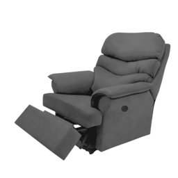 Poltrona Reclinável Elétrica Confortável Suede Cinza Grafite - 3