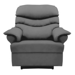 Poltrona Reclinável Elétrica Confortável Suede Cinza Grafite - 1