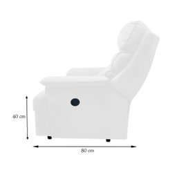 Poltrona Reclinável Elétrica Confortável Suede Cinza Grafite - 7
