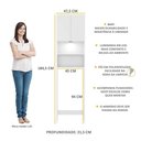 Ver imagem 5 de Armário Banheiro C/ Led P/ Vaso Sanitário Multimóveis Branco