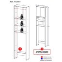 Ver imagem 6 de Armário Banheiro C/ Led P/ Vaso Sanitário Multimóveis Branco