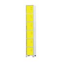Ver imagem 1 de Armário Roupeiro De Aço 6 Portas Para Vestiário Academia Locker Amarelo