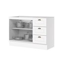 Ver imagem 3 de Balcão para Pia 2 Portas 3 Gavetas MDF 120cm Emily Espresso Móveis Branco HP